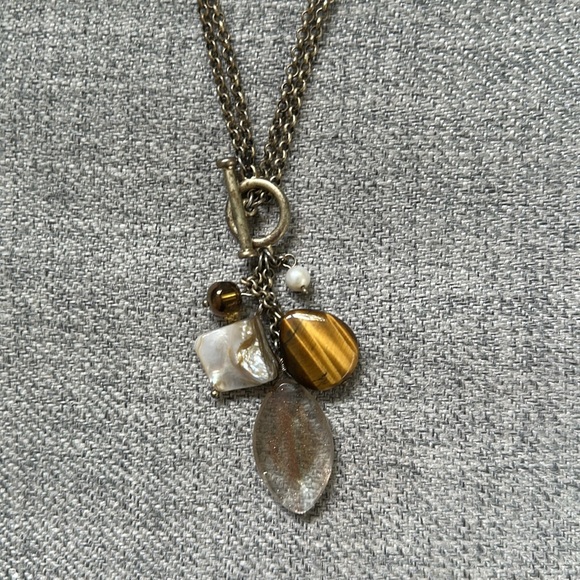 Lia Sophia tiger eye necklace - Picture 3 of 4